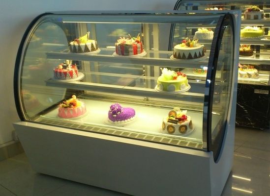 Bakery Refrigerated Cake Display Cabinet Marble Base Cold Showcase Refrigerator