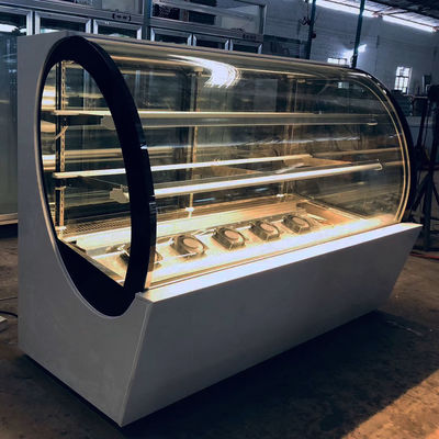 Bakery Refrigerated Cake Display Cabinet Marble Base Cold Showcase Refrigerator