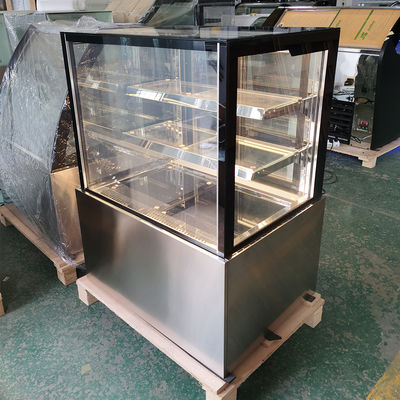 3 layer Right Angle Cake Display Refrigerator For Cake Shop Microcomputer Control